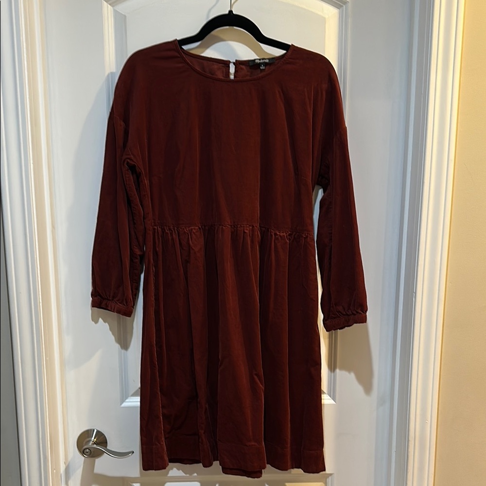Madewell Red Casual Long Sleeve Dress